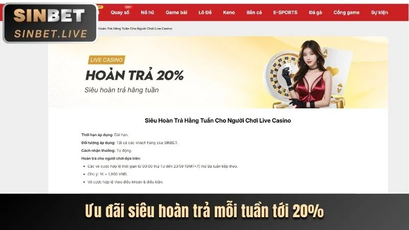 Ưu đãi nạp tiền thbbet